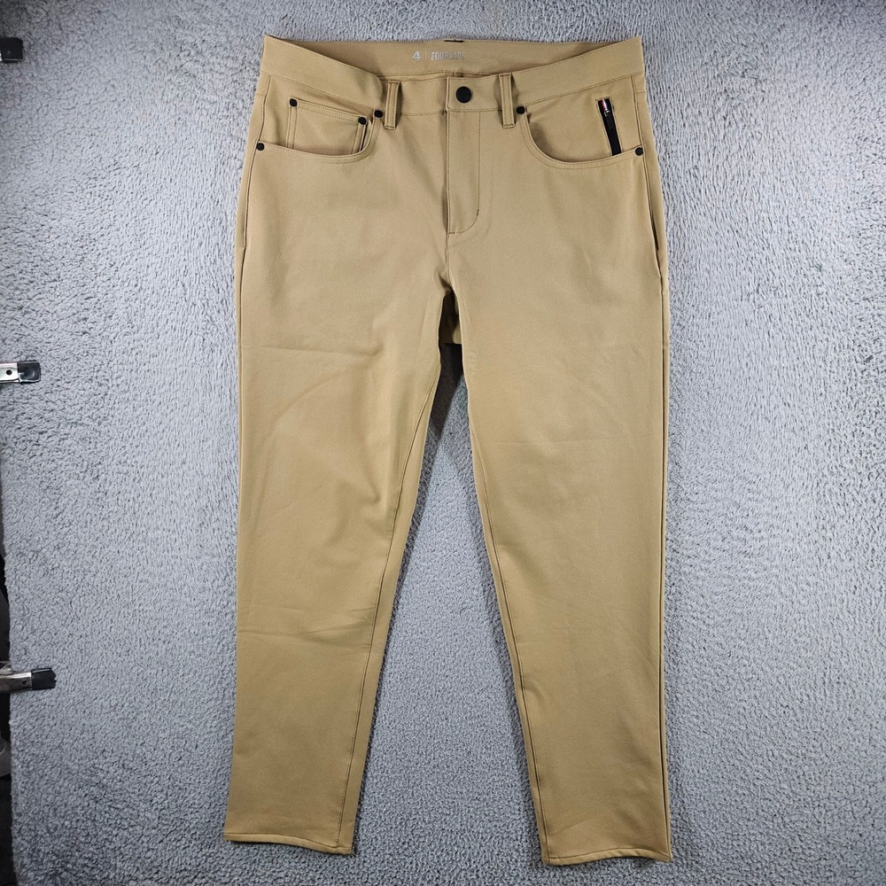 Fourlaps Radius Pants Mens 33x30 Khaki Tan Performance Stretch 5-Pocket